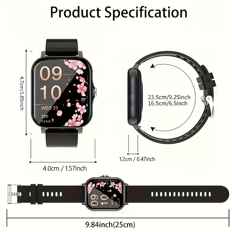 Full Touch Smartwatch 1.83" TFT Large Screen – Wireless Calling, Message Reminders, Email Display, Location Navigation, Remote Camera, Music Player, USB Charging, Gift for Family & Friends