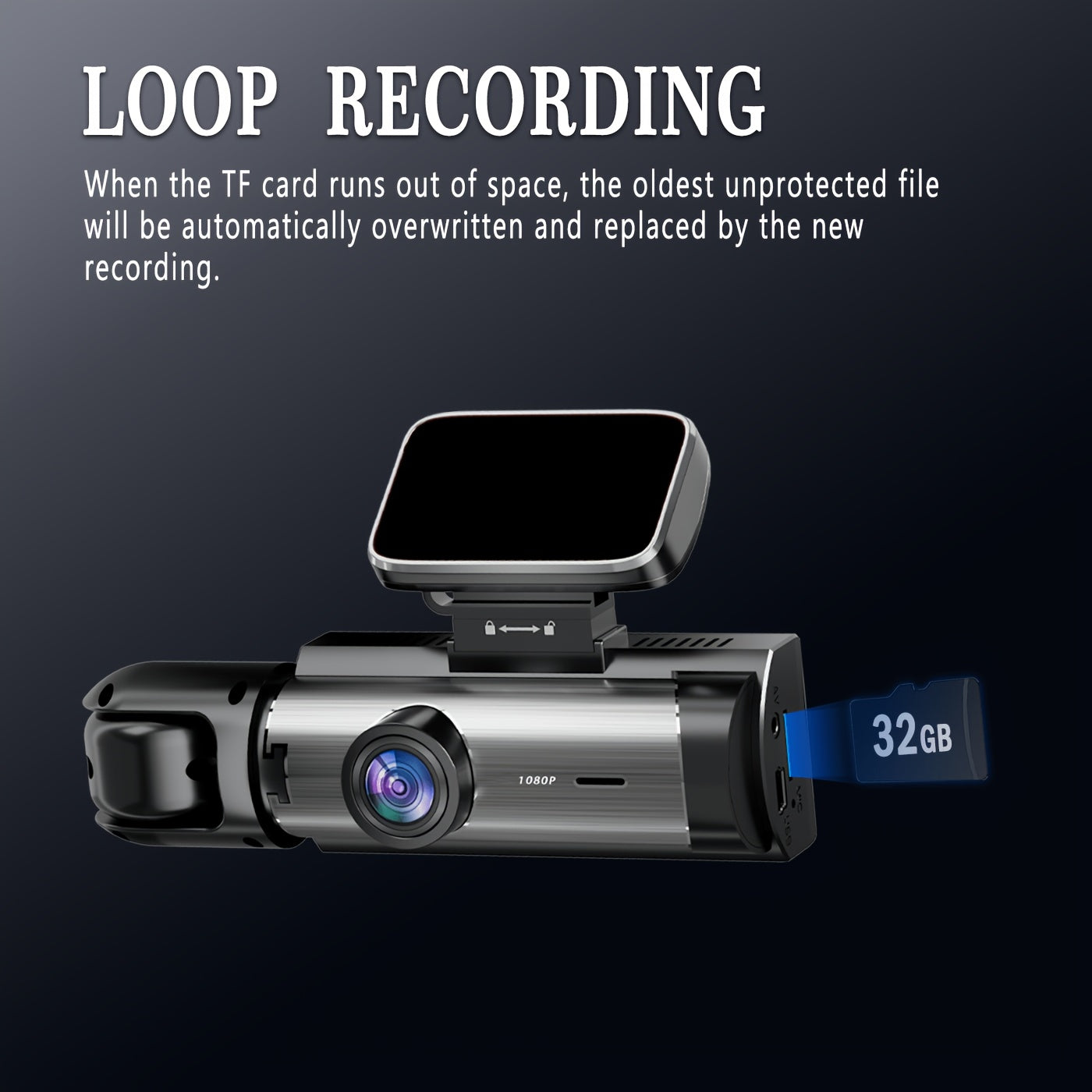 Dash Cam Front & Interior 1080P Front 720P Cabin IR Night Vision Loop Recording Wide Angle Car DVR Camera with 3.16" IPS Screen – Optional 32GB SD Card for Cars Rideshare Uber Lyft