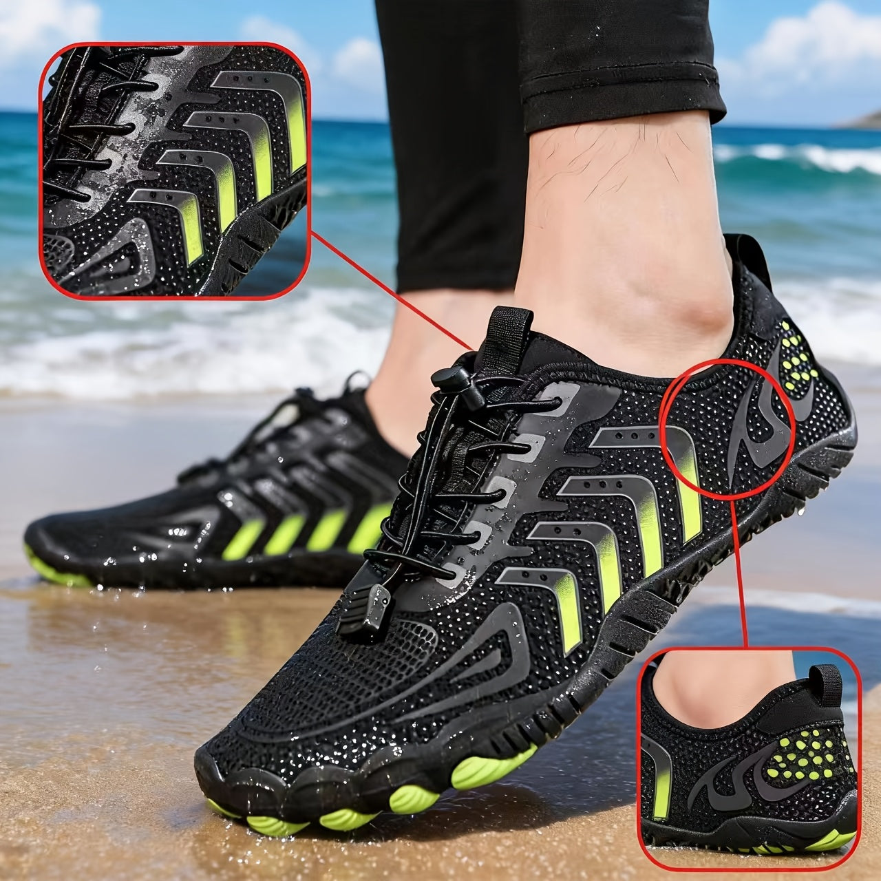 Women's Barefoot Water Shoes – Lightweight Slip-On Sneakers for Yoga, Beach, Swimming & Water Sports, Multi-Functional Sole with Cushioned Arch Support, Sizes US 5–12.5, 7 Colors
