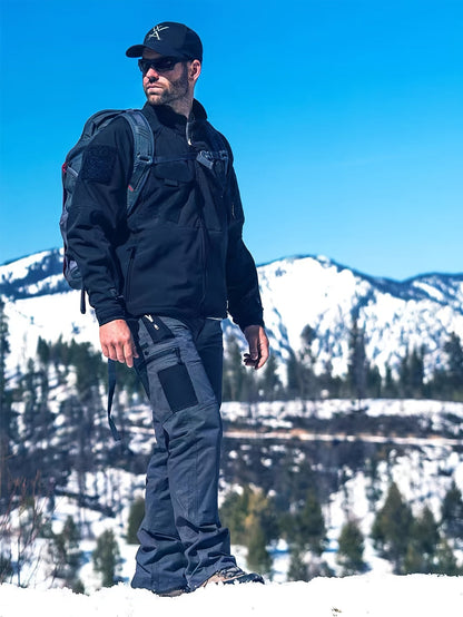 Men's Tactical Cargo Pants 2-Pack Ripstop Multi-Pocket Outdoor Work Pants for Camping Hiking Hunting Fishing Straight Leg Belt Loops S-XXXL