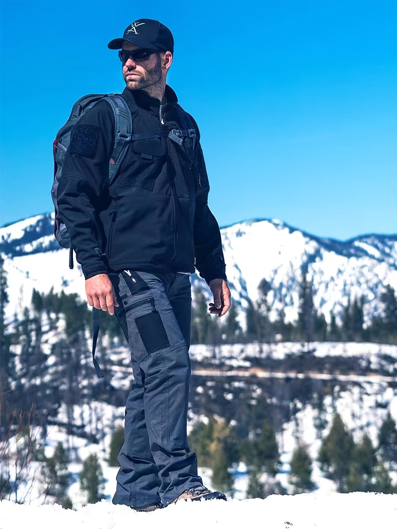 Men's Tactical Cargo Pants 2-Pack Ripstop Multi-Pocket Outdoor Work Pants for Camping Hiking Hunting Fishing Straight Leg Belt Loops S-XXXL