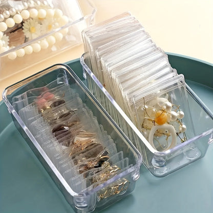 Clear Resealable Jewelry Bags 100pcs Antioxidant Zipper Pouches 2.75x3.93 Inch Self-Sealing Storage Bags for Jewelry Organization Durable Reusable Protective