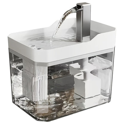 Automatic Pet Water Fountain for Cats & Dogs, 57.48oz Ultra-Quiet USB Circulating Water Dispenser with Filtration, Battery-Free Cat Drinking Feeder