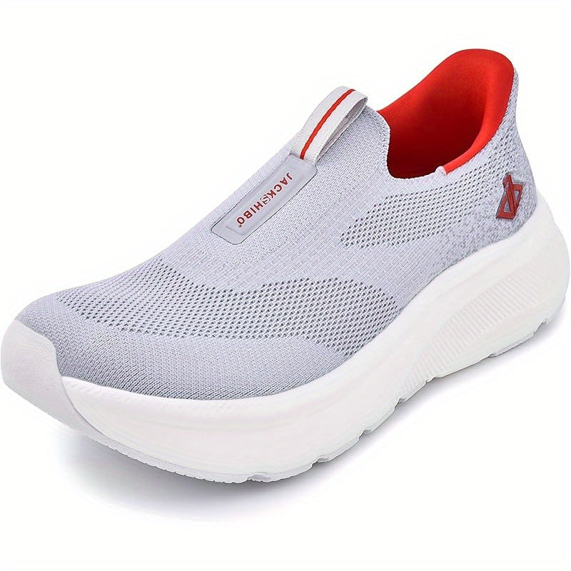 Men's Hands-Free Slip-In Sneakers – Wide Toe Box, Zero Drop Sole, Cushioned Mesh Walking Shoes for Casual & Everyday Wear – Rubber Sole, Pull-On Design (US 8–13.5)