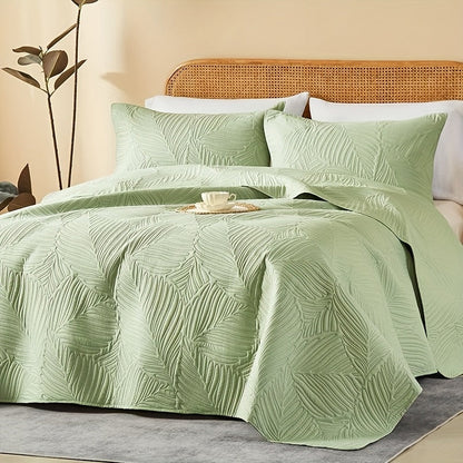 Cooling Summer Quilt Set 2-3 Piece Lightweight Breathable Microfiber Bedspread – Modern Coin Pattern Coverlet Twin Queen King, All Season, Multiple Colors, Holiday Gift for Family