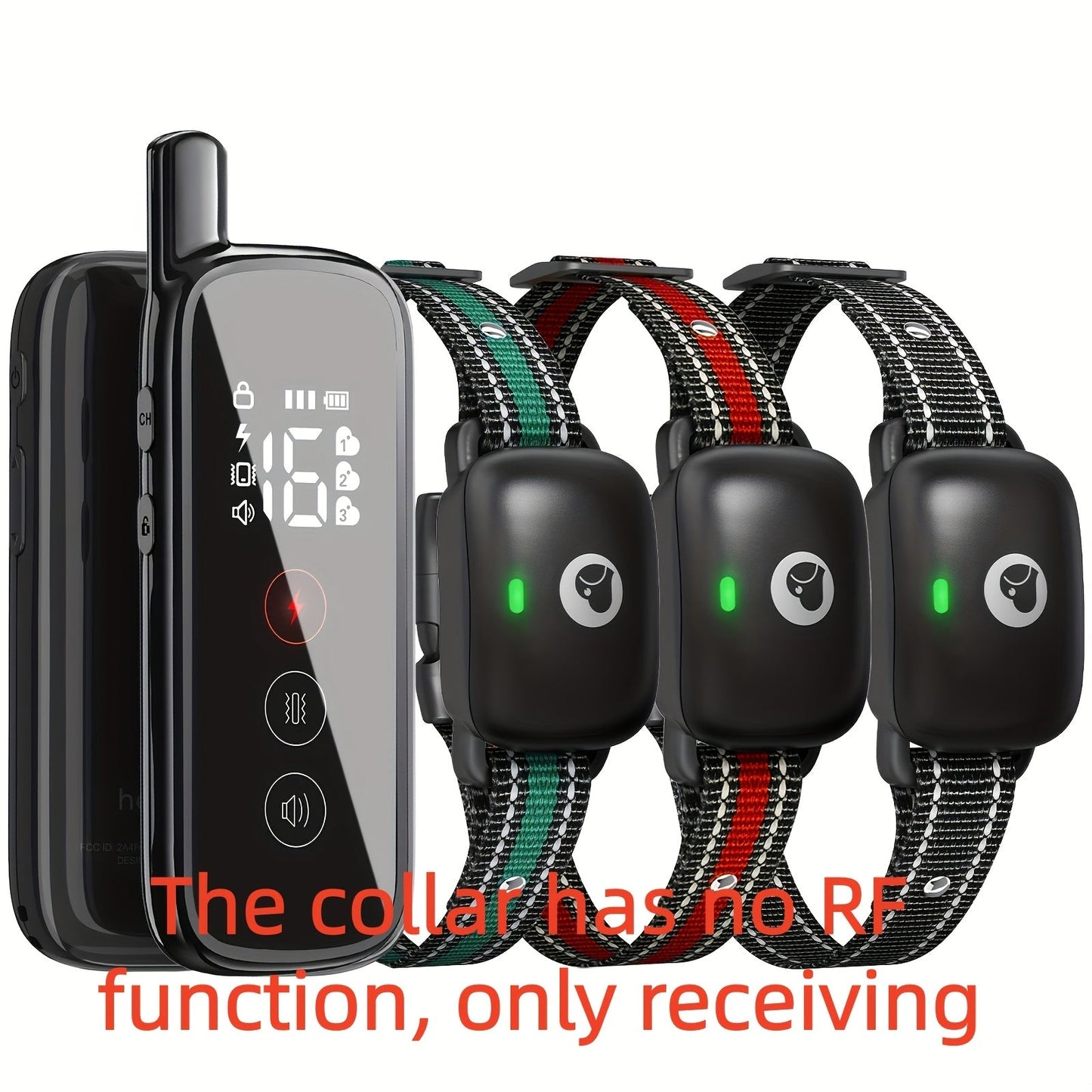 Dog Training Collar with Remote – IP68 Waterproof Rechargeable E-Collar for Small Medium Large Dogs, 3 Safe Training Modes (Beep, Vibration, Shock), 1640ft Range, Black