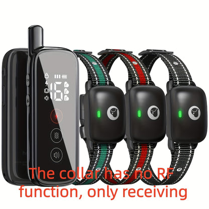 Dog Training Collar with Remote – IP68 Waterproof Rechargeable E-Collar for Small Medium Large Dogs, 3 Safe Training Modes (Beep, Vibration, Shock), 1640ft Range, Black