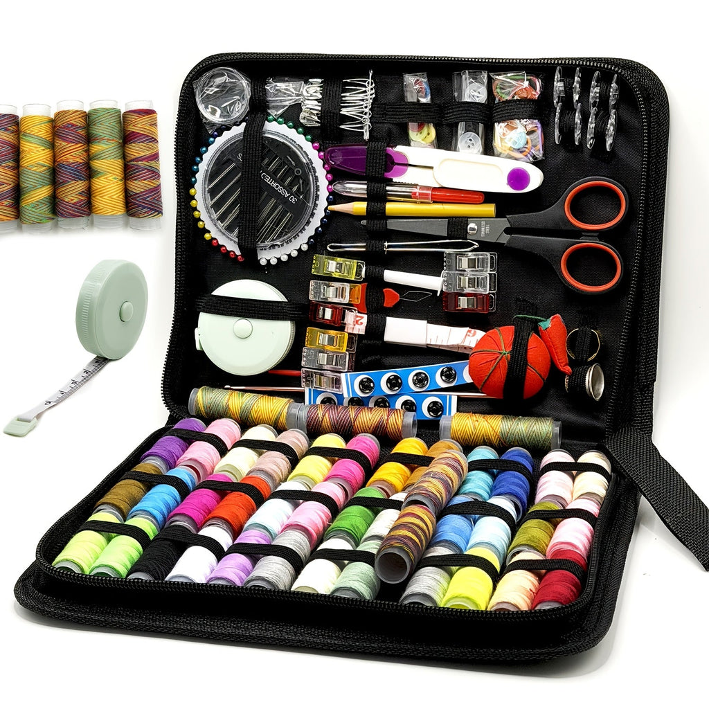 Sewing Kit 269pcs Complete Gift Set with Portable Case – Includes Thread, Needles, Scissors, Tape Measure & Pins – Perfect Sewing Supplies for Beginners, Travelers, Grandma, Mom & Friends