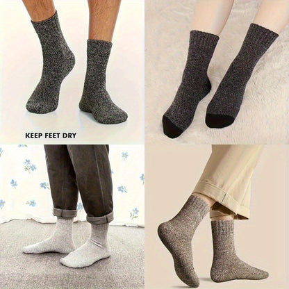 Thermal Hiking Socks 9 Pairs Unisex Thick Warm Terry Socks for Men Women Multi-Color Winter Boot Socks Cold Weather Arch Support Reinforced Toe Breathable Cozy Casual Bed Socks US Size 6-10