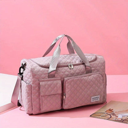 Gym Duffel Bag with Dry Wet Separation Compartment - Multifunctional Travel Bag with Double-Sided Pockets, Shoulder & Crossbody Strap, Waterproof Sports Bag for Gym, Weekend Trips, Swimming & Travel