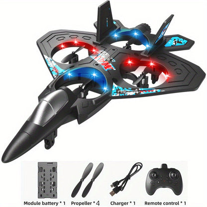 Rechargeable RC Drone for Beginners with Height Hold & Remote Control – Mini Quadcopter Airplane for Kids & Adults, Indoor Outdoor Flying Toy Gift, Black Blue Red