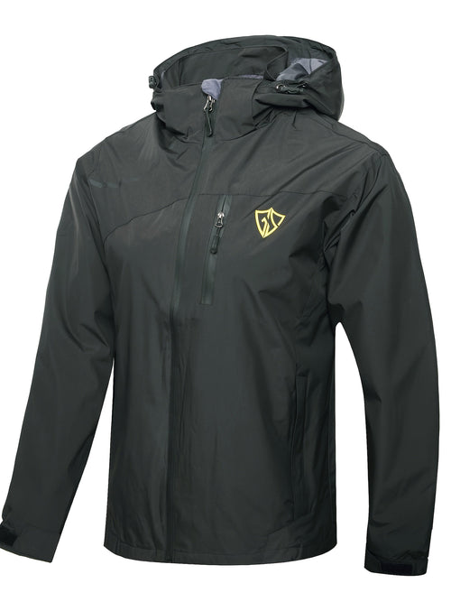 Men's Waterproof Windproof Rain Jacket with Hood – Lightweight Packable Raincoat for Hiking Outdoor Travel S-XXXL Multiple Colors