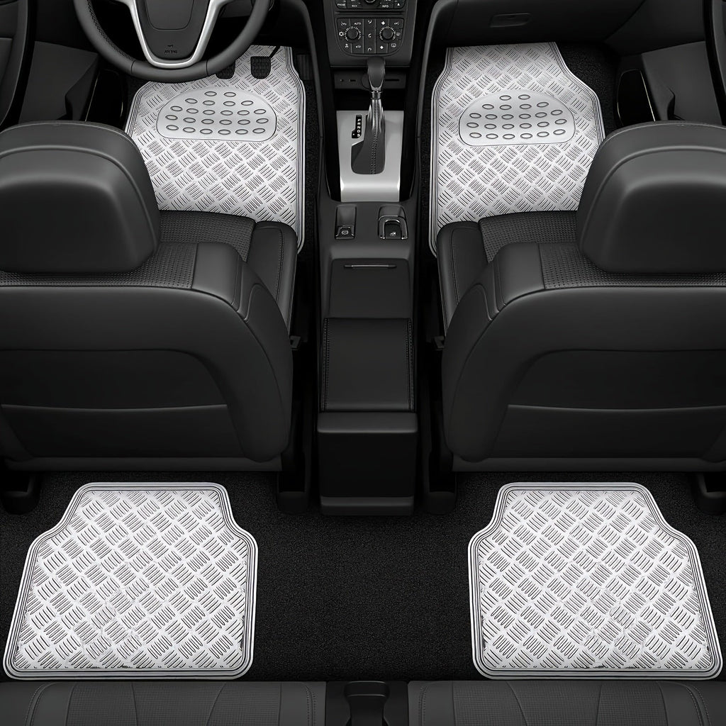 4-Piece Car Floor Mats Set Waterproof All-Weather Heavy Duty - Non-Slip Dustproof Easy Clean Universal Fit for SUV Truck Sedan, Full Coverage Interior Protection Mats in Multiple Colors