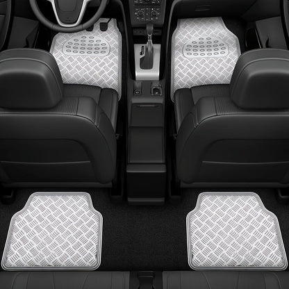 4-Piece Car Floor Mats Set Waterproof All-Weather Heavy Duty - Non-Slip Dustproof Easy Clean Universal Fit for SUV Truck Sedan, Full Coverage Interior Protection Mats in Multiple Colors