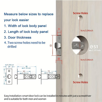 Smart Door Lock Fingerprint Keyless Entry – WiFi App Control, Numeric Keypad, Biometric Fingerprint, Wide-Angle Camera Option, 4-in-1 & 7-in-1 Models for Home, Rental, Office & Hotel