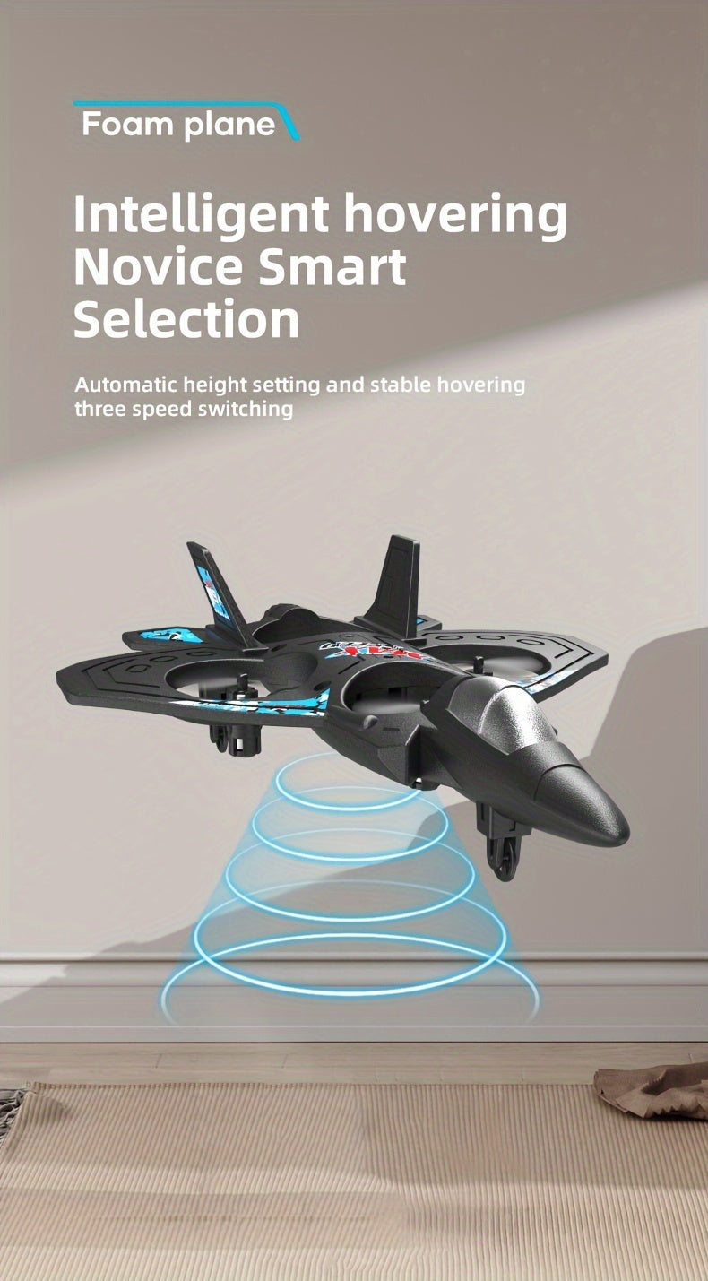 Rechargeable RC Drone for Beginners with Height Hold & Remote Control – Mini Quadcopter Airplane for Kids & Adults, Indoor Outdoor Flying Toy Gift, Black Blue Red