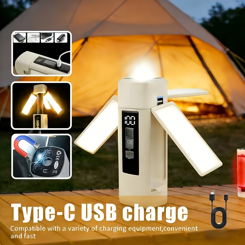 Extendable Magnetic LED Work Light Rechargeable – 7 Lighting Modes, 360° Adjustable Foldable Inspection Light for Auto Repair, Machinery, Camping, Hiking, Fishing & Emergencies