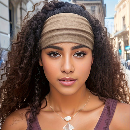 20 Pcs Wide Sports Headband Set for Women Elastic Absorbent Boho Solid Color Knit Yoga Headbands for Fitness Running Cycling Basketball Everyday Hair Accessories Bulk Gift Set
