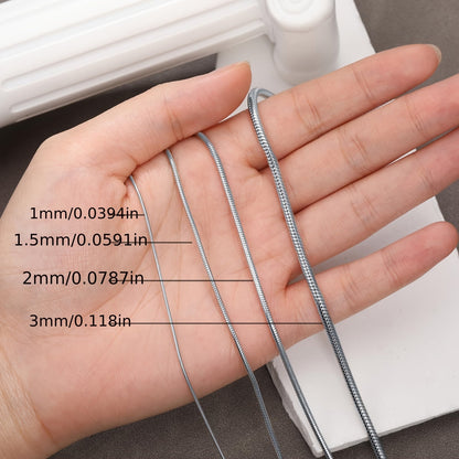 925 Sterling Silver Snake Chain Necklace for Women Men – Flexible Thin Serpentine Link Chain 1mm 2mm Unisex Minimalist Jewelry Gift 16 20 22 24 Inch