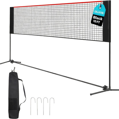 Portable Badminton Volleyball Net Set Adjustable Height & Tension Weather-Resistant with Carry Bag - Professional Grade for Backyard, Pool, Outdoor & Indoor Court Games