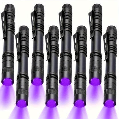 UV Black Light Flashlight 2-12 Pack Mini Blacklight Pen - Pet Urine Detector, Resin Curing, Scorpion Detection, Glow Party LED UV Lamp Set