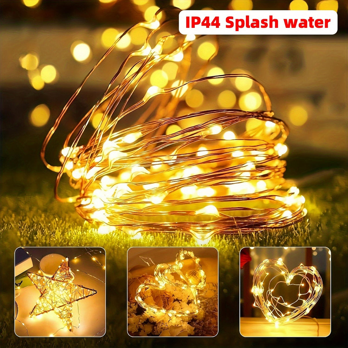 LED Fairy Lights Battery Operated 30/100 Pack – 6.5ft 20 LED Silver Wire Firefly String Lights for Wedding, Christmas, Halloween, Bedroom, Party Table Centerpieces & DIY Crafts Decor