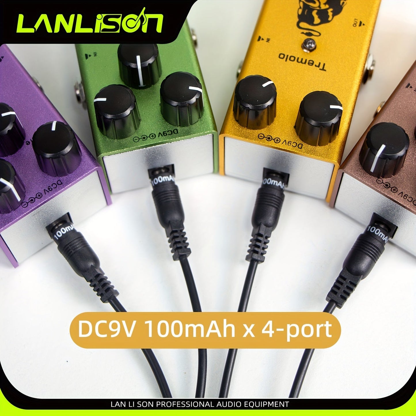 8-Port Isolated Guitar Pedal Power Supply with USB Charging – Noise-Free DC 9V 12V 18V Outputs for Effects Pedals & Accessories, Compatible with Most Guitar Pedalboards