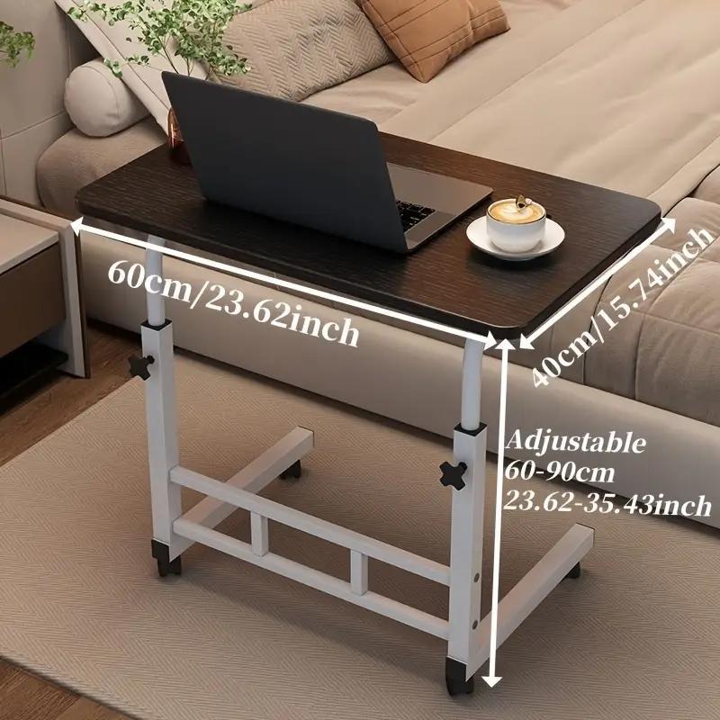 Mobile Lift Table Adjustable Height Rolling Laptop Desk Bedside Sofa Side Table for Bedroom Home Office