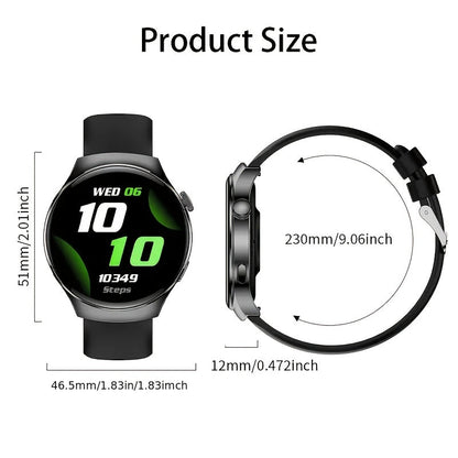 Smartwatch with Call Function & Fitness Tracker for Men & Women – Silicone Strap, Step Counter, Calorie Tracking, Heart Rate Monitor, Multiple Sports Modes, Music Playback & Remote Camera Control