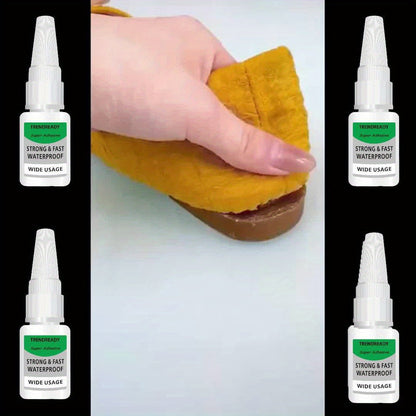 4-Pack Heavy Duty Super Glue Fast Drying Clear Waterproof Adhesive – Strong Bond for Plastic Wood Metal Ceramic Leather and PVC – For DIY Crafts Rhinestone Nail and Shoe Repairs
