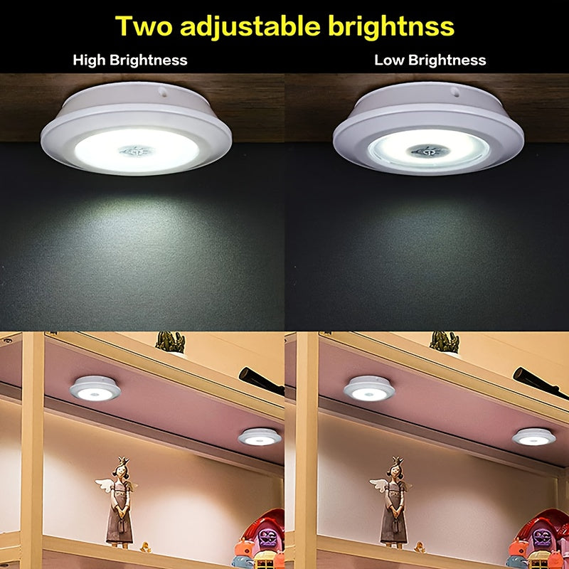 5 Pack LED Wireless Night Lights Remote Control Magnetic Adhesive Battery Operated for Cabinet Hallway Bathroom Bedroom Kitchen Stairs Home Decoration Easy Setup