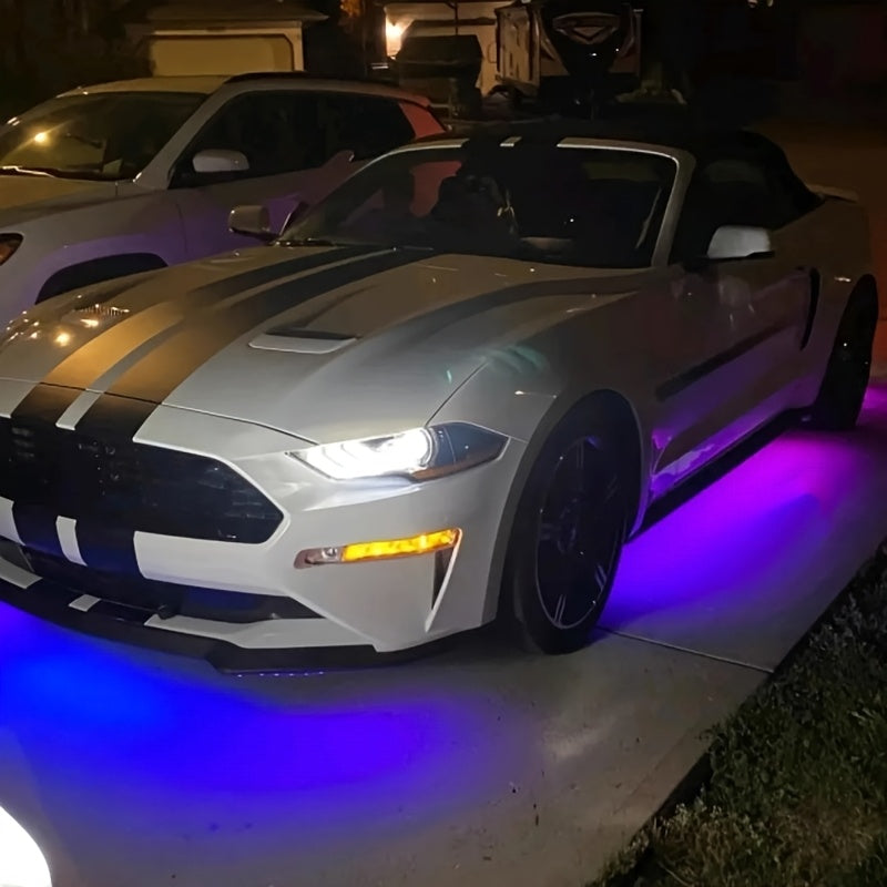 Car LED Underglow Atmosphere Light Kit – App & Wireless Control, Multiple Scene Modes, 2 Strips (23.62" × 35.43"), Compatible with Cars, Trucks & SUVs, Interior & Exterior Decorative Lighting