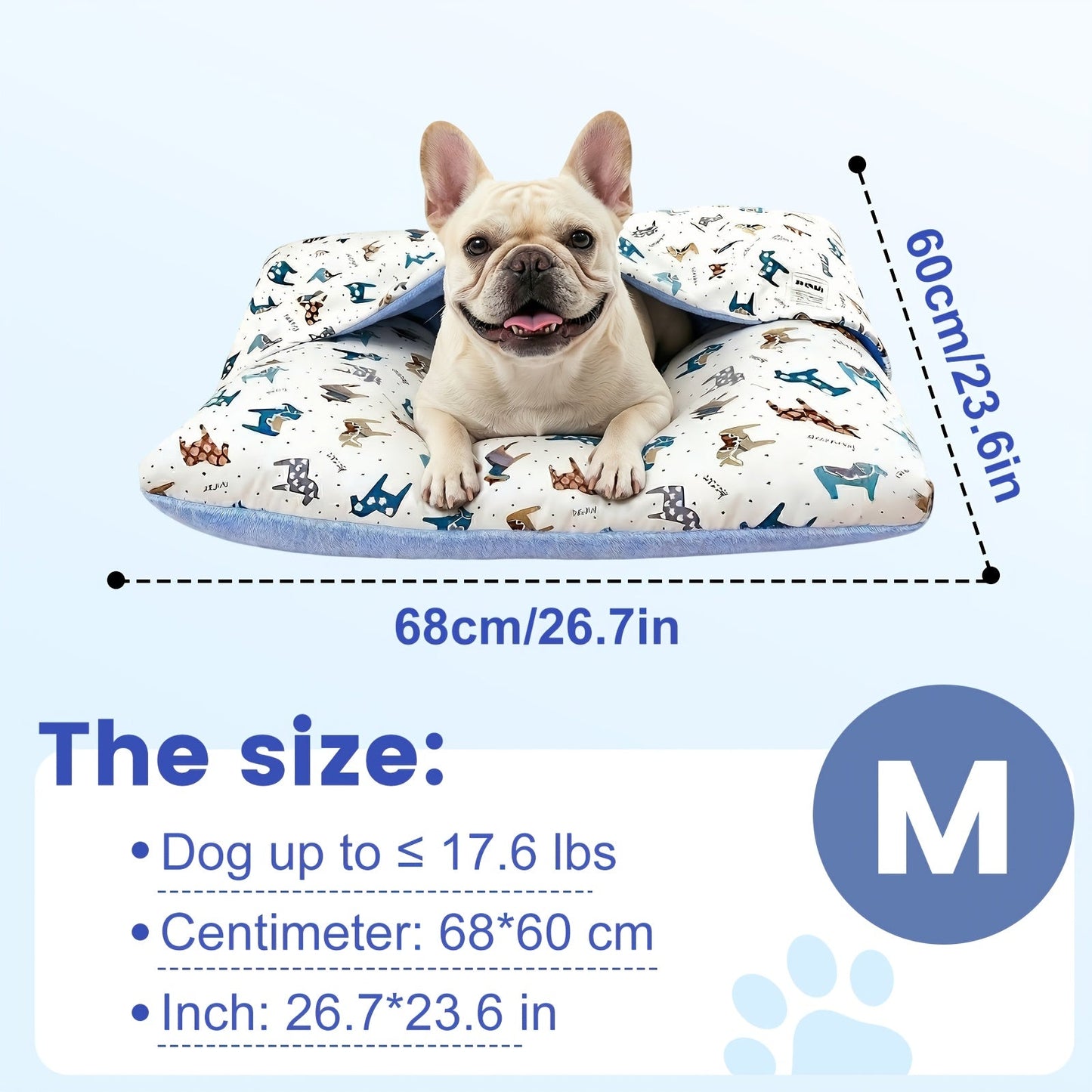 Washable Dog Bed Mat – Breathable Summer Pet Mattress with Removable Cover & Non-Slip Bottom, Cute Animal Patterns, All-Season Crate Pad for Small Medium Large Dogs & Indoor Cats