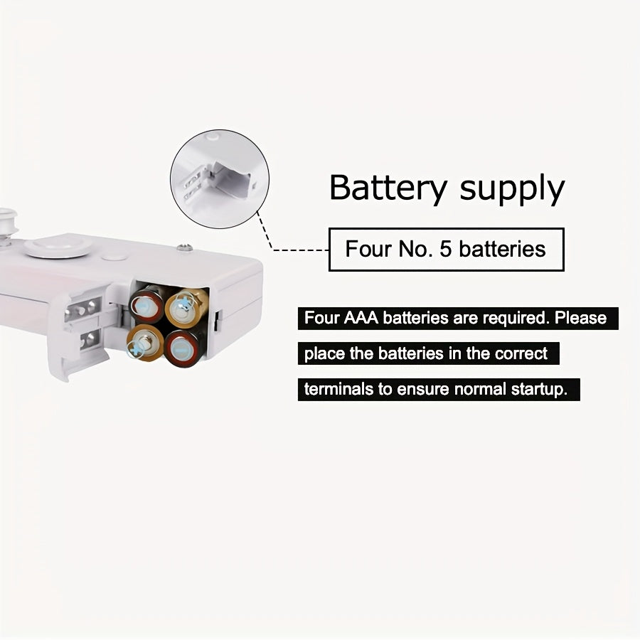 Portable Cordless Mini Sewing Machine with Accessory Kit – Lightweight Handheld Stitching Tool for Beginners Quick Fabric Repairs Hemming and DIY Crafts in White or Black