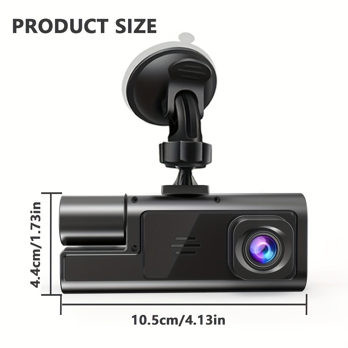 Dash Cam 2 & 3 Camera 1080P Front 720P Rear | Infrared Night Vision, 170° Wide Angle, WiFi, Loop Recording, G-Sensor, 32GB, 24H Parking Mode – Front and Rear Car Camera for All Vehicles