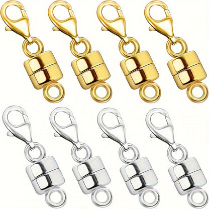 Magnetic Necklace Clasps and Closures with Lobster Clasp – Easy-Connect Magnet Jewelry Clasp Converters for Bracelets, Necklaces & Chains, Arthritis-Friendly Jewelry Fasteners