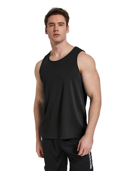 6 Pack Men's Moisture Wicking Tank Tops Sleeveless Gym Shirts Workout Vest for Running Training Hiking Athletic Sports Undershirt S-XXL