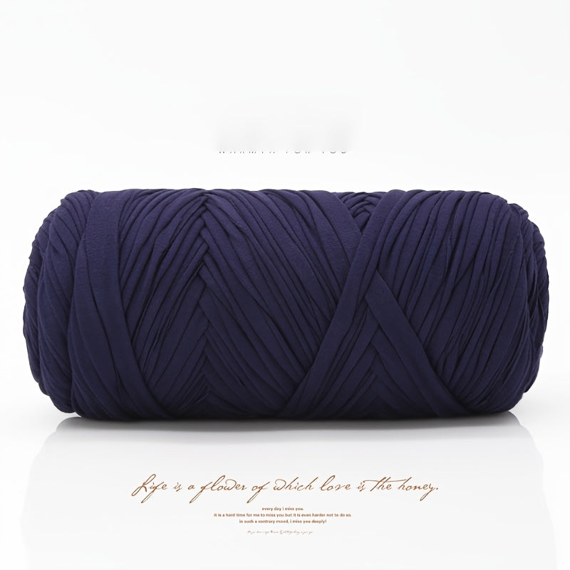 T-Shirt Fabric Yarn 400g (2 x 200g) Chunky Cotton Blend in 49 Colors – Soft Thick Yarn for Crochet Baskets, Bags, Rugs, Macrame & Knitting Projects – Beginner-Friendly Craft Yarn