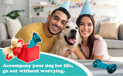 Durable Nylon Dog Chew Toy Anxiety Relief Boredom Buster Indestructible Pet Toy for Small Medium Large Dogs Aggressive Chewers Standard and Large Size Keeps Dogs Busy Stress Relief