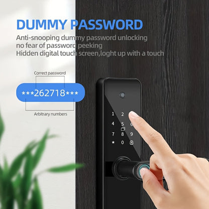 Smart Door Lock Fingerprint Keyless Entry – WiFi App Control, Numeric Keypad, Biometric Fingerprint, Wide-Angle Camera Option, 4-in-1 & 7-in-1 Models for Home, Rental, Office & Hotel