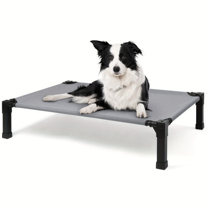 Cooling Elevated Dog Bed Raised Cot with Breathable Mesh and Metal Frame - Washable Portable Dog Cot with No-Slip Feet for Indoor and Outdoor Use, Multiple Sizes and Colors Available