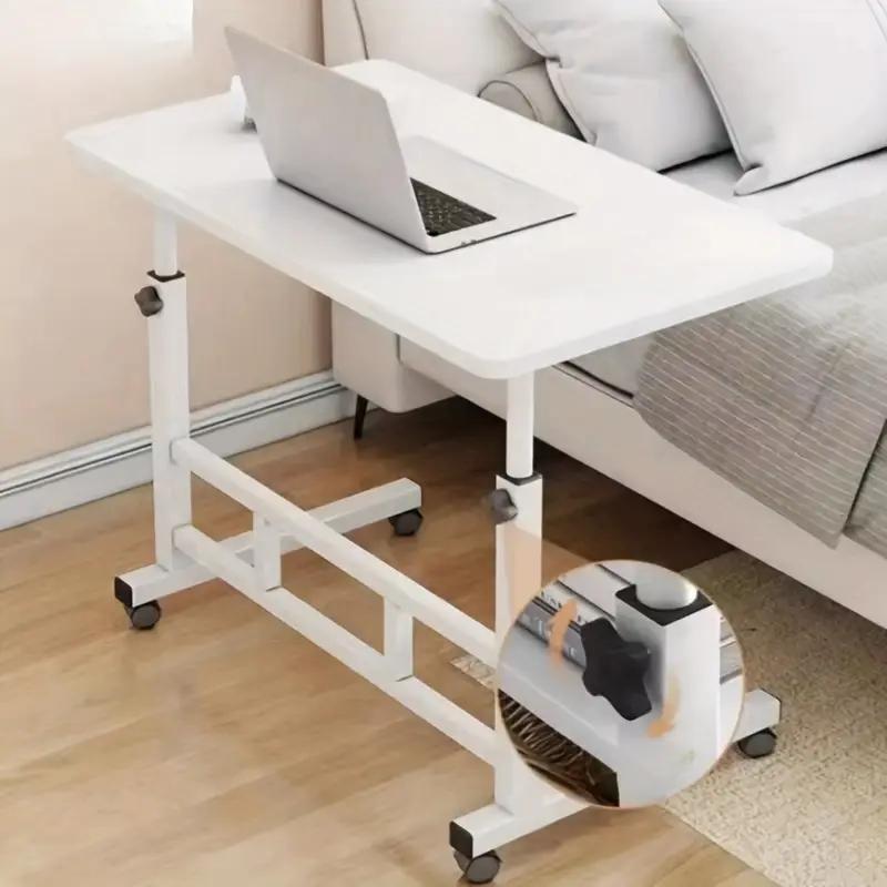 Mobile Lift Table Adjustable Height Rolling Laptop Desk Bedside Sofa Side Table for Bedroom Home Office