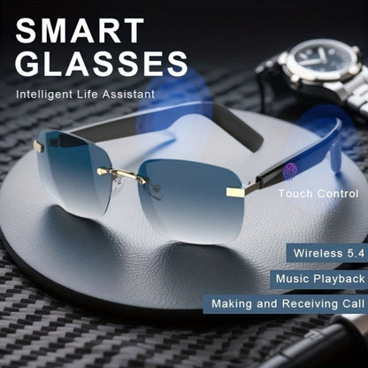 Bluetooth Smart Glasses with Touch Controls & Open Ear Audio – Integrated Microphone, Hands-Free Calls & Music, Polarized Lens, Ideal for Outdoor Sports, Driving & Everyday Wear
