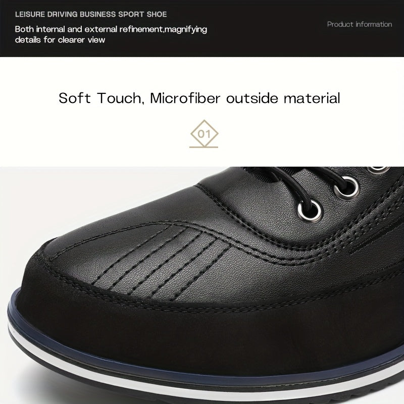 Men's High Top Business Casual Dress Shoes – Lace-Up Formal Oxford Sneakers for Office & Suit, 13 Colors, US Sizes 6.5–13.5