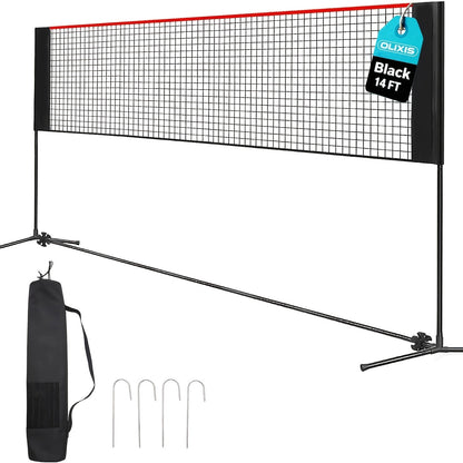 Portable Badminton Volleyball Net Set Adjustable Height & Tension Weather-Resistant with Carry Bag - Professional Grade for Backyard, Pool, Outdoor & Indoor Court Games