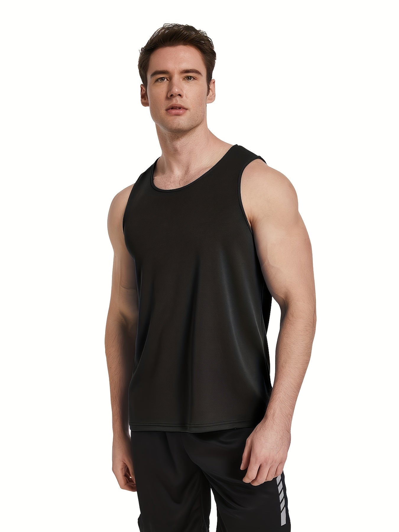 6 Pack Men's Moisture Wicking Tank Tops Sleeveless Gym Shirts Workout Vest for Running Training Hiking Athletic Sports Undershirt S-XXL