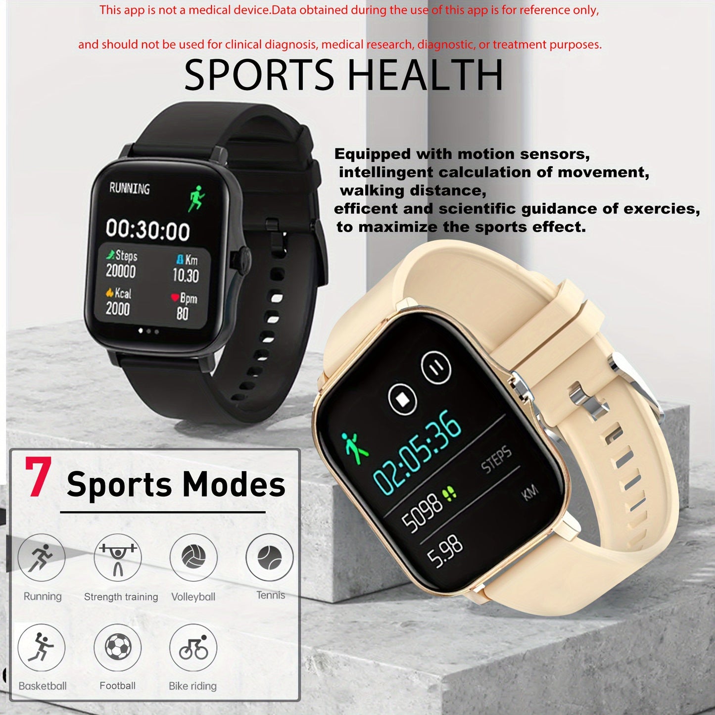 Smart Watch with Call & SMS for Android iPhone – Fitness Tracker with Heart Rate Monitor, Pedometer, Calorie Counter, Multi-Sport Modes, Customizable Watch Faces, Unisex Design, Black Pink Gold