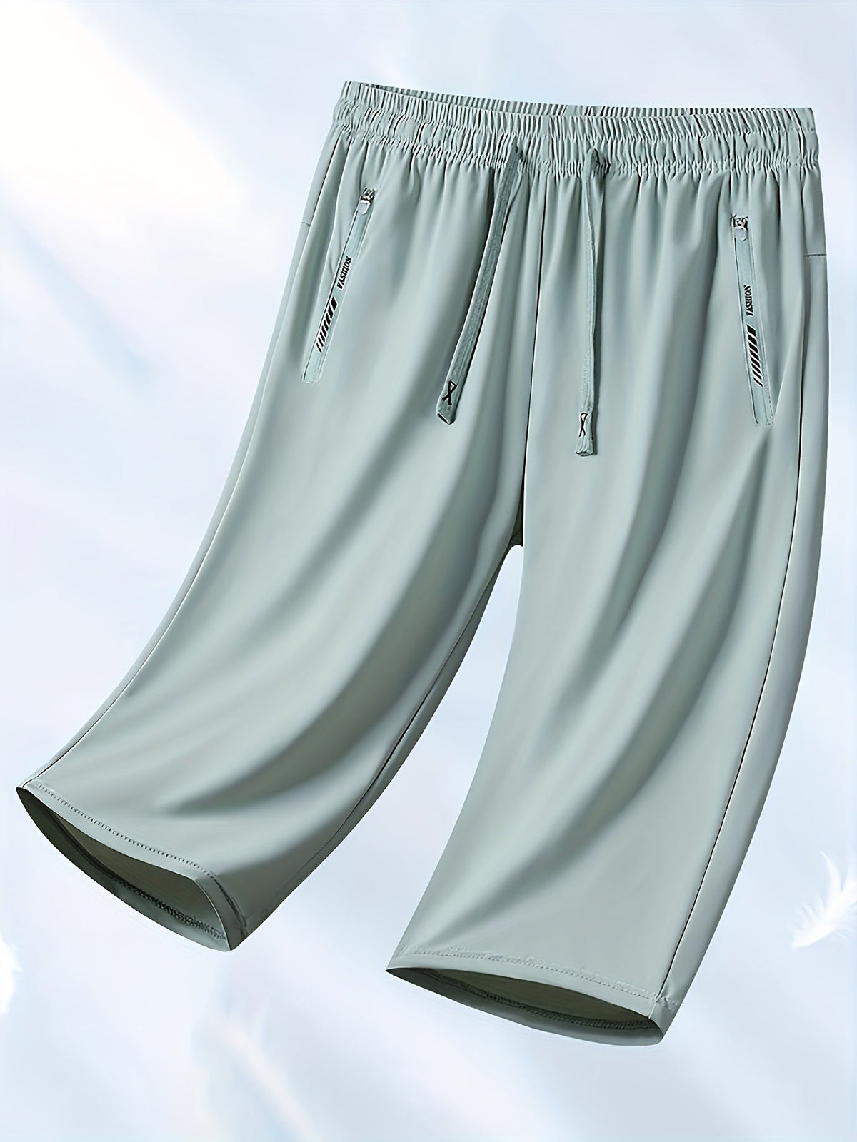 Women's Cooling Capri Pants Solid Color Mid Elasticity Smooth Fabric - Casual Lightweight Summer Cropped Pants for Daily Outings Leisure Travel Beach Vacation