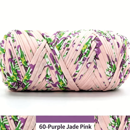 T-Shirt Fabric Yarn 400g (2 x 200g) Chunky Cotton Blend in 49 Colors – Soft Thick Yarn for Crochet Baskets, Bags, Rugs, Macrame & Knitting Projects – Beginner-Friendly Craft Yarn