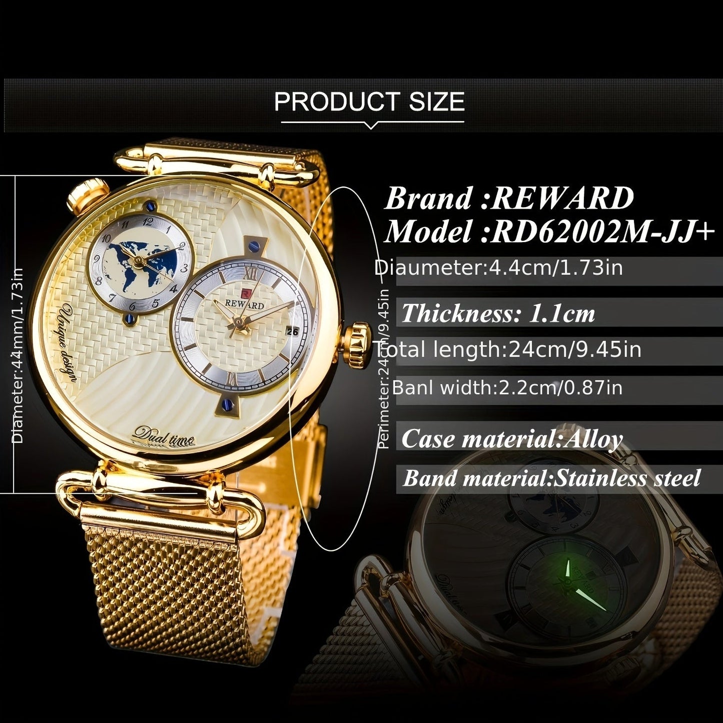 Men's Classic Vintage Quartz Watch for Business – Elegant Golden Dial Dress Wristwatch with Gift Box, Analog Timepiece for Work, Formal & Special Occasions